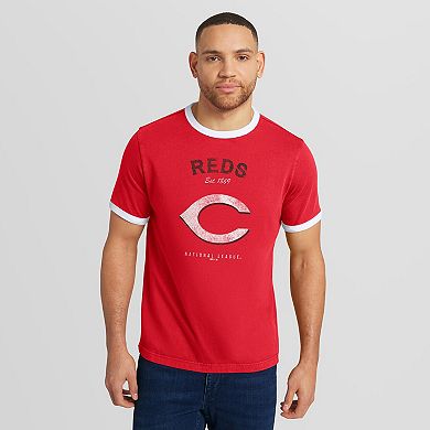 Men's Darius Rucker Collection by Fanatics Red Cincinnati Reds Washed Ringer T-Shirt