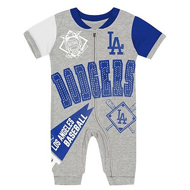 Newborn Outerstuff Gray Los Angeles Dodgers Hitter Up Jumper