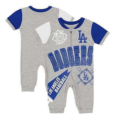 Newborn Outerstuff Gray Los Angeles Dodgers Hitter Up Jumper
