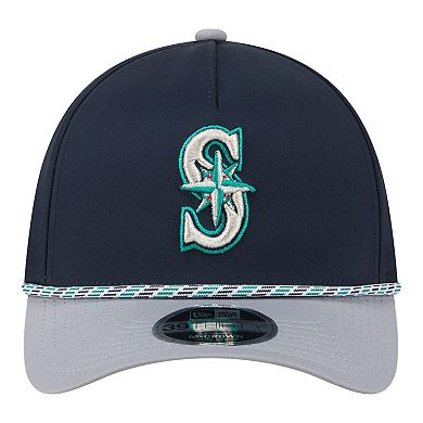 Men's New Era Navy/Gray Seattle Mariners Rope M-Crown A-Frame 39THIRTY Flex Hat