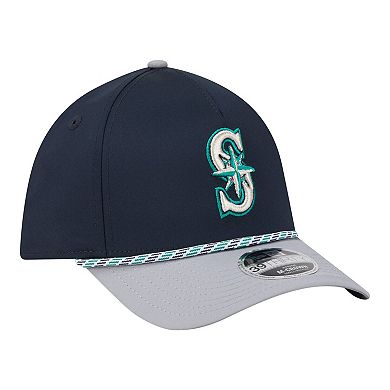 Men's New Era Navy/Gray Seattle Mariners Rope M-Crown A-Frame 39THIRTY Flex Hat