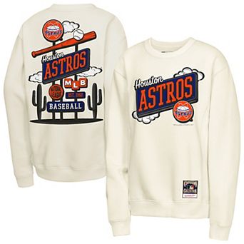 Youth Mitchell & Ness Natural Houston Astros Retro Billboard Sweatshirt