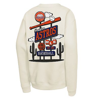 Youth Mitchell & Ness Natural Houston Astros Retro Billboard Sweatshirt