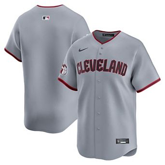 Men's Nike Gray Cleveland Guardians Road Limited Jersey