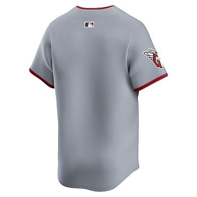 Men's Nike Gray Cleveland Guardians Road Limited Jersey