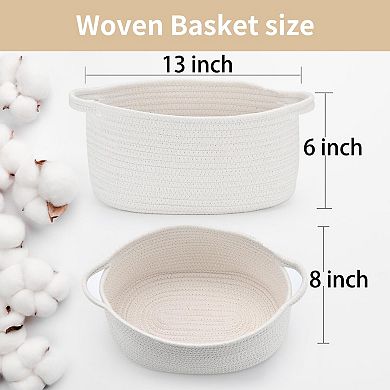 Cute Woven Basket Handle Gift Organizer