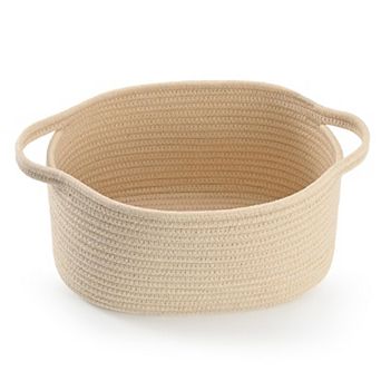 Cute Woven Basket Handle Gift Organizer
