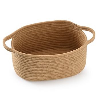 Cute Woven Basket Handle Gift Organizer