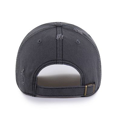 Men's '47 Charcoal Brooklyn Nets Weathered Clean Up Adjustable Hat