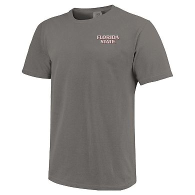 Men's Gray Florida State Seminoles Comfort Colors Team Statue T-Shirt