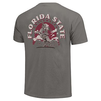 Men's Gray Florida State Seminoles Comfort Colors Team Statue T-Shirt