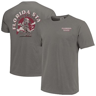 Men's Gray Florida State Seminoles Comfort Colors Team Statue T-Shirt