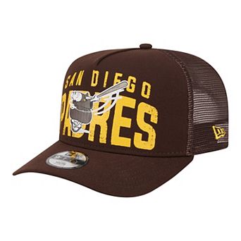 Youth New Era Brown San Diego Padres Logo Fade A-Frame 9FIFTY Snapback Hat