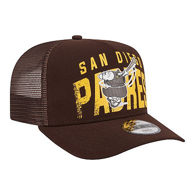 Youth New Era Brown San Diego Padres Logo Fade A-Frame 9FIFTY Snapback Hat
