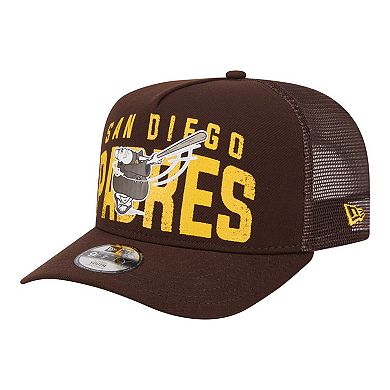 Youth New Era Brown San Diego Padres Logo Fade A-Frame 9FIFTY Snapback Hat
