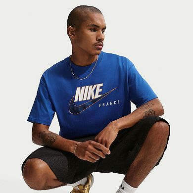 Men's Nike Blue France National Team Futura T-Shirt
