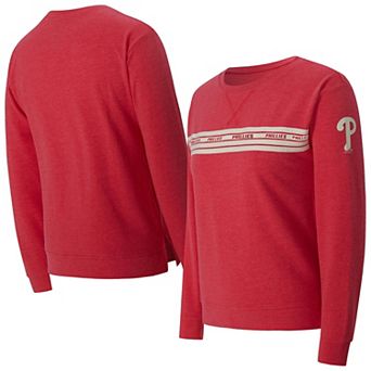 Women's Concepts Sport Red Philadelphia Phillies Birch French Terry Long Sleeve T-Shirt