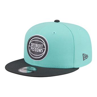 Men's New Era Turquoise/Charcoal Detroit Pistons Color Pack Two-Tone 9FIFTY Snapback Hat