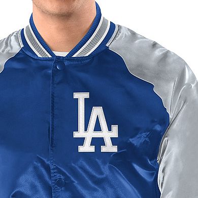 Men's Starter Royal/Gray Los Angeles Dodgers Raglan Blitz Varsity Jacket