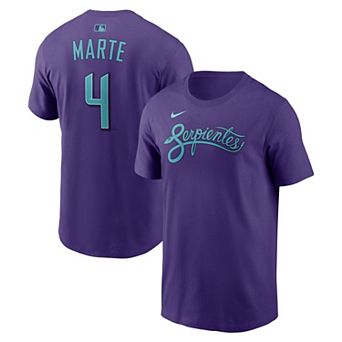 Men's Nike Ketel Marte Purple Arizona Diamondbacks City Connect Name & Number T-Shirt