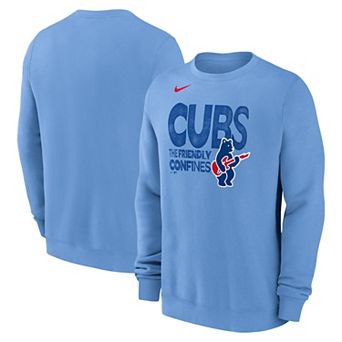 Men's Nike Light Blue Chicago Cubs Electric Bear Sweatshirt