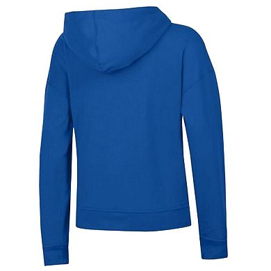 Women's Champion Royal New York Rangers Arched Pill Box Hoodie