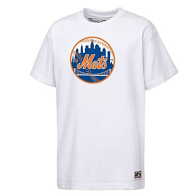 Youth Mitchell & Ness White New York Mets Cooperstown Concession T-Shirt