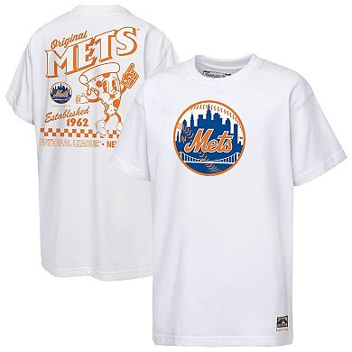Youth Mitchell & Ness White New York Mets Cooperstown Concession T-Shirt