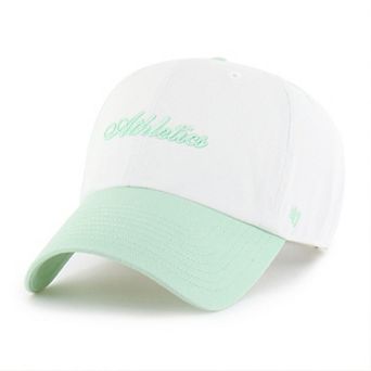 Women's '47 White/Green Athletics Gelato Two-Tone Clean Up Adjustable Hat
