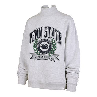 Women's '47 Gray Penn State Nittany Lions Laurel Arch Mock Neck Sweatshirt