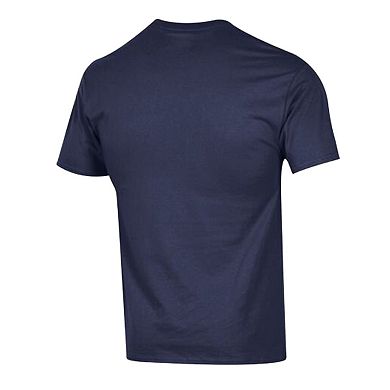 Men's Champion Navy Denver Broncos Arch Over Logo T-Shirt