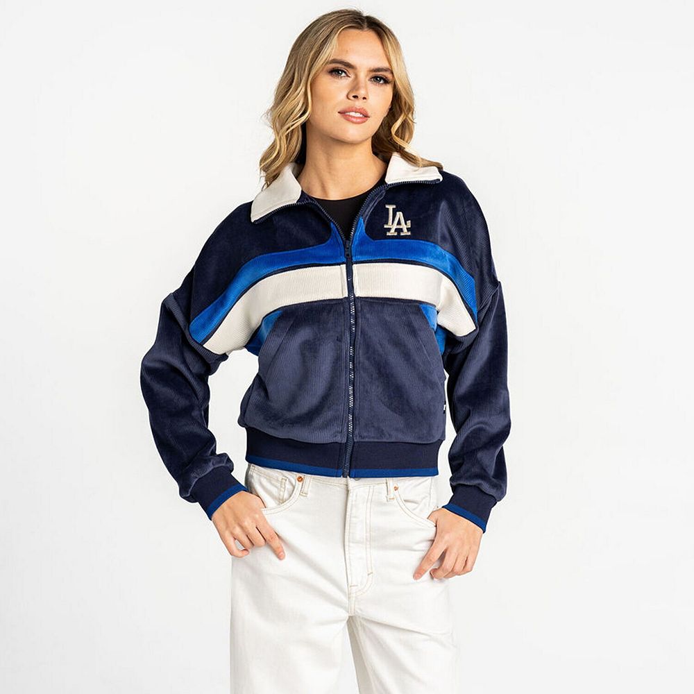 Los Angeles Dodgers フルジップジャケット Women's The Wild Collective Royal Los Angeles Dodgers Velvet Cord