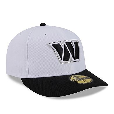 Men's New Era White/Black Washington Commanders 2026 NFL Draft Pre-Curved 59FIFTY Fitted Hat