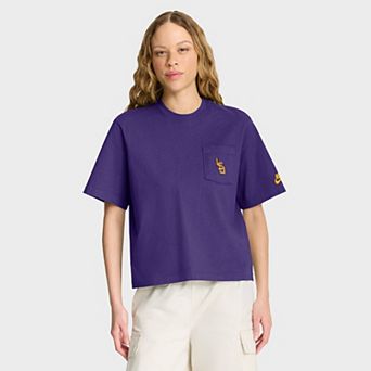 Women's Nike Purple LSU Tigers Legacy Pocket Boxy T-Shirt
