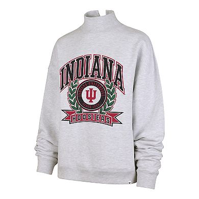 Women's '47 Gray Indiana Hoosiers Laurel Arch Mock Neck Sweatshirt