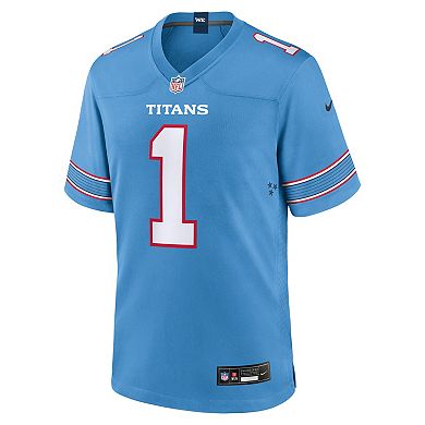 Men's Nike Cameron Ward Light Blue Tennessee Titans Game Jersey