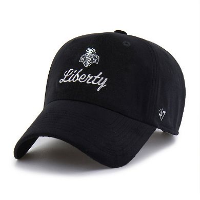 Unisex '47 Black New York Liberty Spirited Velour Clean Up Adjustable Hat