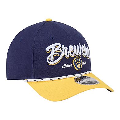 Men's New Era Navy/Gold Milwaukee Brewers Team Loyal 9FORTY M-Crown Adjustable Hat