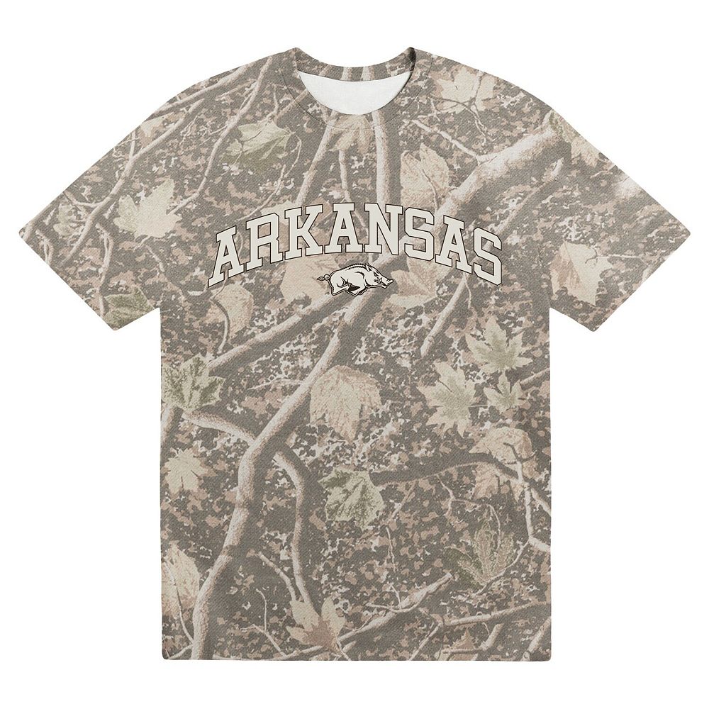 Men's Uscape Apparel Camo Arkansas Razorbacks Back Bay Heavyweight T-Shirt