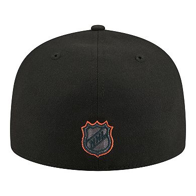 Men's New Era Black Anaheim Ducks Color Pop 59FIFTY Fitted Hat