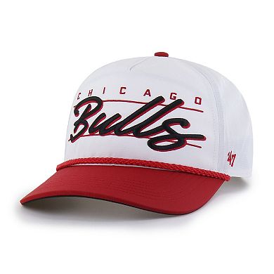 Men's '47 White Chicago Bulls brrr Condor Two-Tone Hitch Rope Adjustable Hat