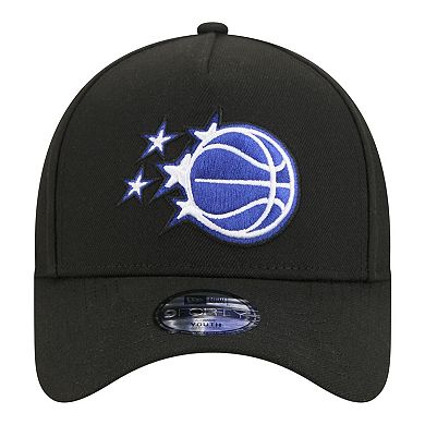 Youth New Era Black Orlando Magic 9FORTY A-Frame Adjustable Hat