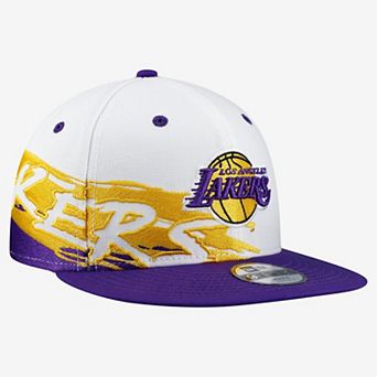 Youth New Era White/Purple Los Angeles Lakers Swept 9FIFTY Snapback Hat
