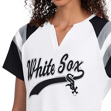 Women's Starter White Chicago White Sox Game On Notch Neck Raglan T-Shirt