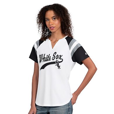 Women's Starter White Chicago White Sox Game On Notch Neck Raglan T-Shirt