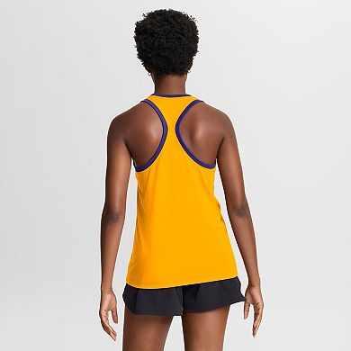 Women's Nike Gold LSU Tigers Uni Name Tri-Blend Dri-FIT Tank Top
