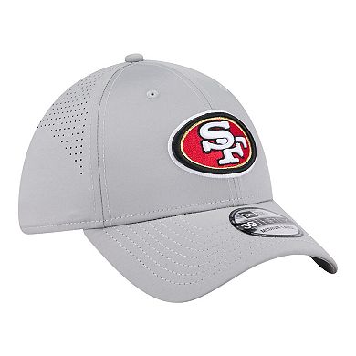 Men's New Era Gray San Francisco 49ers Perforated 39THIRTY Flex Hat