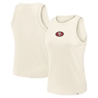Women's Fanatics Cream San Francisco 49ers Star Play Tri-Blend Ribbed Tank Top