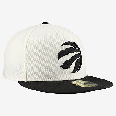 Men's New Era White/Black Toronto Raptors Chrome Two-Tone 59FIFTY Fitted Hat