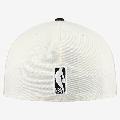 Men's New Era White/Black Toronto Raptors Chrome Two-Tone 59FIFTY Fitted Hat